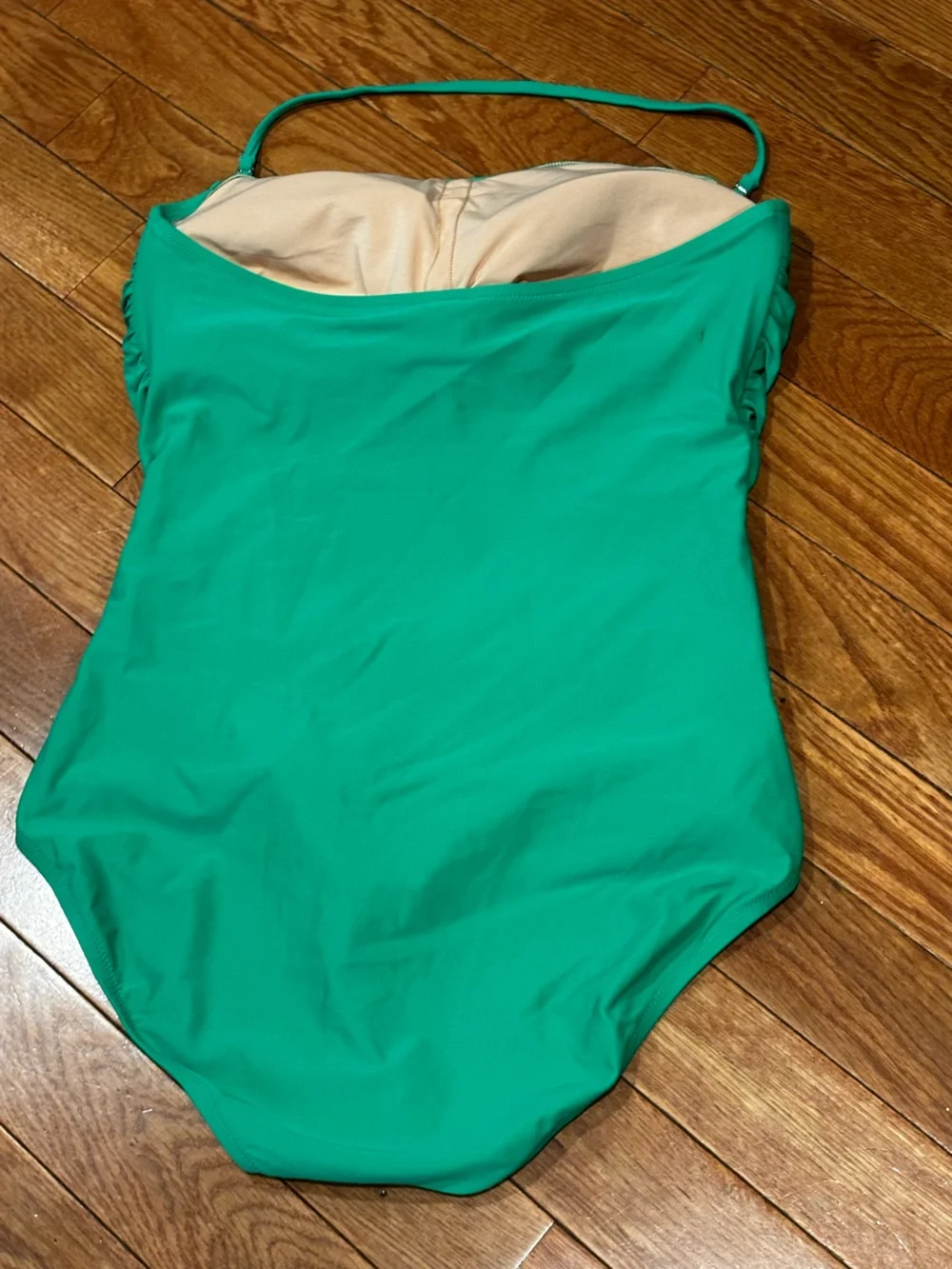 J. Crew Emerald Green Ruched womens xl One-Piece Swimsuit